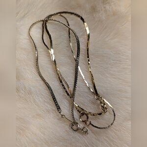 3" Gold plated Chain 3 bracelets ring clasps